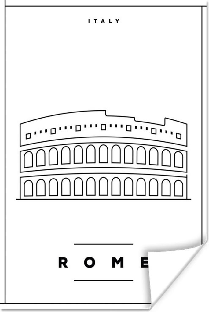 MuchoWow Poster Rom - Italien - Kolosseum 120x180 cm - Kunstposter