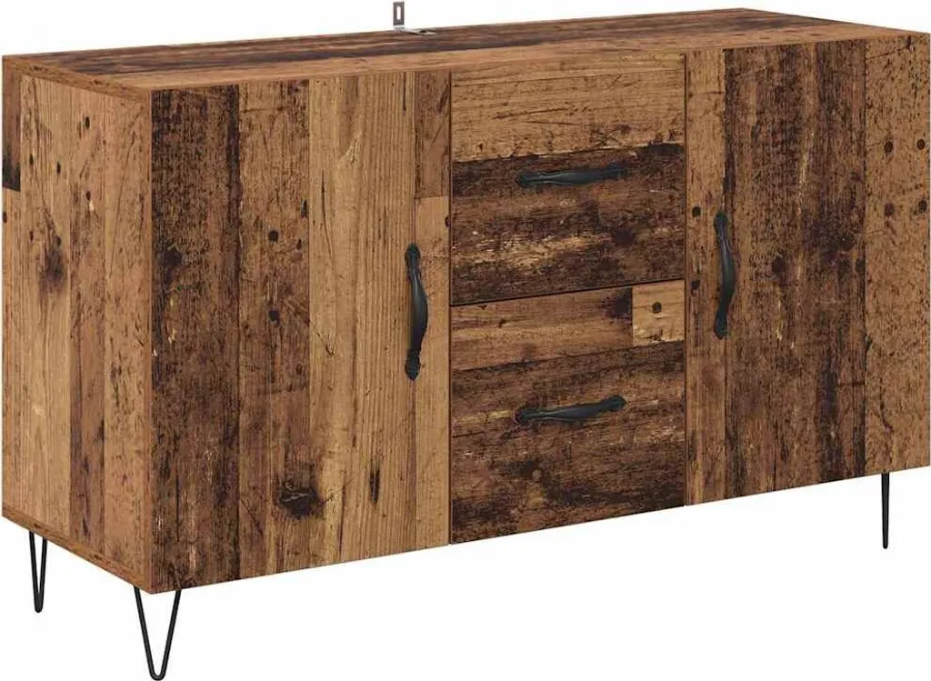 Mobile Credenza Legno Recupero 100cm - Fascino Rustico con Cassetti