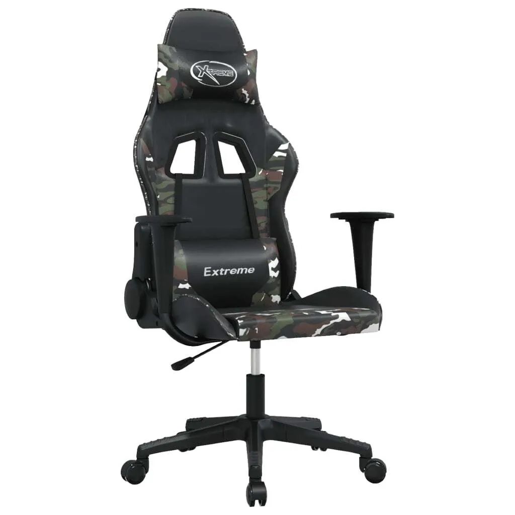 Sedia Ergonomica vidaXL Massaggiante | Ufficio e Gaming Mimetica - 1