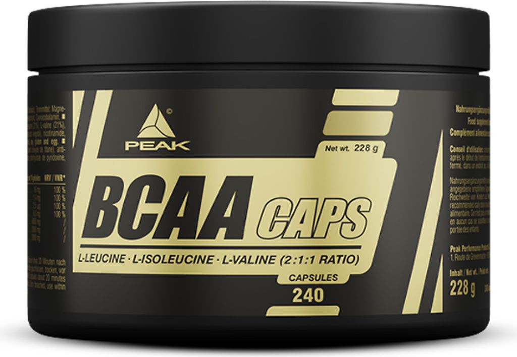 BCAA Caps - 240 Kapseln I Aminosäuren I 2:1:1 (Leucin : Isoleucin : Valin) I schnelle Resorption