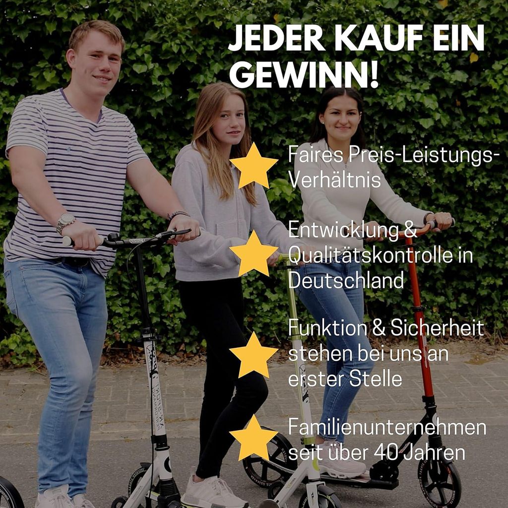 Best Sporting Stunt Scooter Pro 100, Tretroller für Akrobatik Freestyle Funscooter, Farbe:schwarz/anthrazit