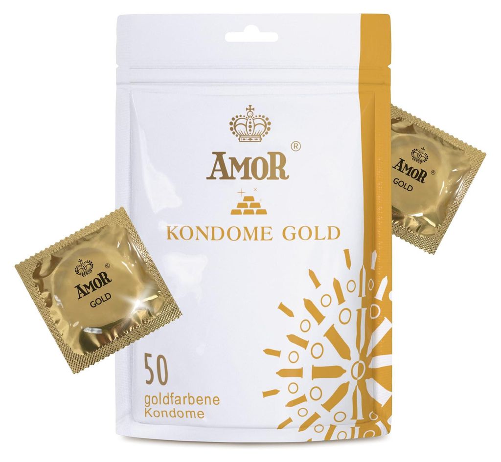 AMOR Preservativi Premium Gold Ø 53 mm di colore dorato Immagine del prodotto 