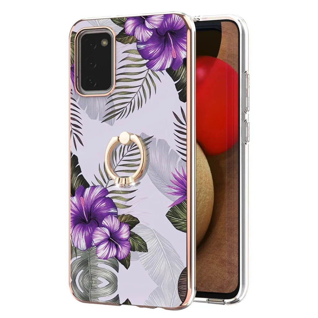 Cover Galaxy A03s Viola con Ring Holder - Stile e Sicurezza Silicone - 2