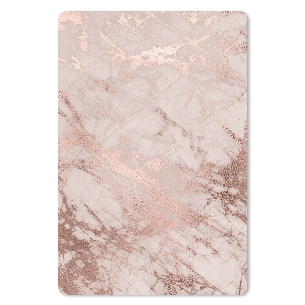 MuchoWow Mauspad Mousepad Marmor - Rosa - Luxus - Marmoroptik - Glitzer - Design 18x27 cm - Mousepads - Maus Mat - Pad - Mausunterlage