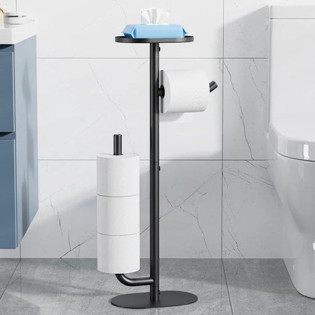 Distributeur papier toilette sur pied noir : fini le désordre aux WC