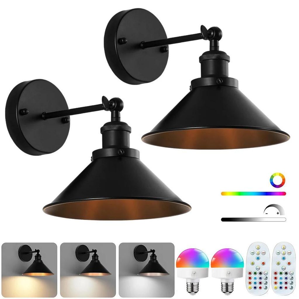 LED Wandleuchten 2er Set - Wiederaufladbare Wandlampe - Produktbild 