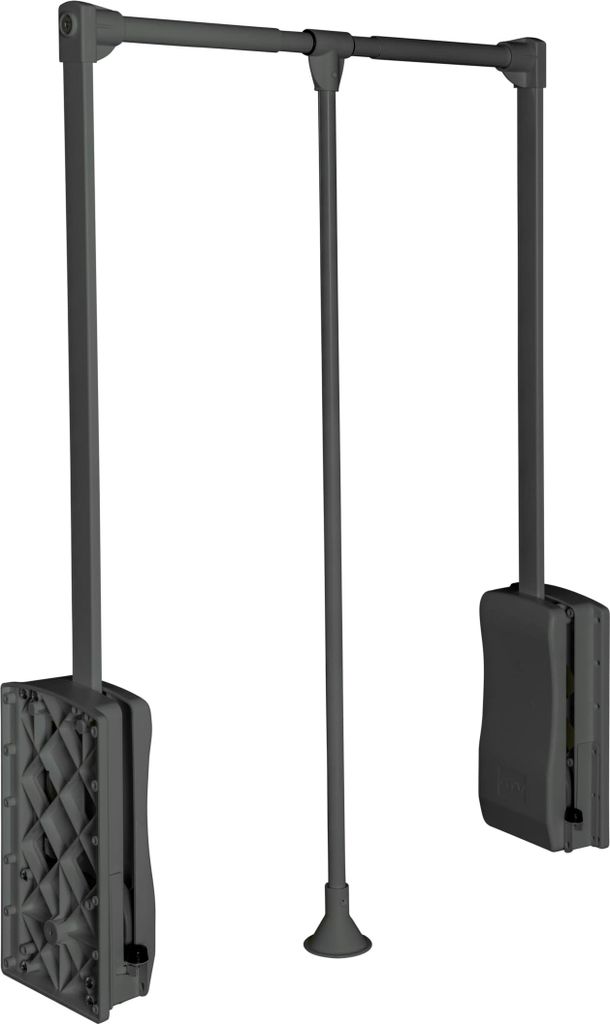 GTV - Stromabnehmer mit Öllift 545mm - 700mm - Kleiderlift mit Öldruckfeder Schrankbreite - grau - 100% Stahl