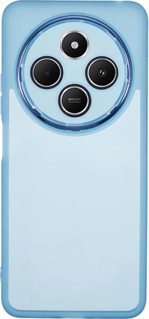 Hülle für Xiaomi Redmi 14C / Xiaomi Poco C75 - Phonesta Translucia Semi-Transparent Back Cover mit Kameraschutz - Transparent/Blau