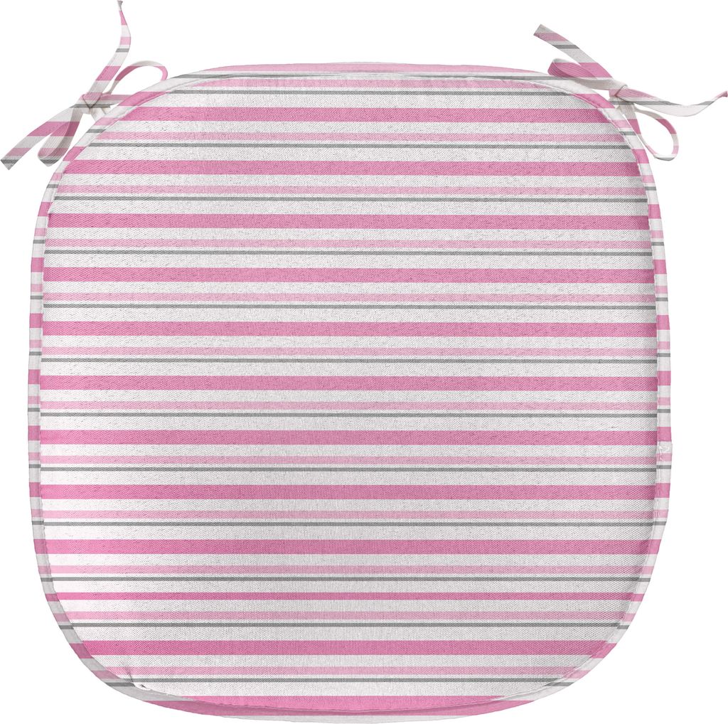 ABAKUHAUS Geometrisch Polster für Esszimmerstühle, Moderne gestreifte Kunst, Dekoratives wasserfestes Kissen mit Riemen für Küchensitze, 40 cm ...