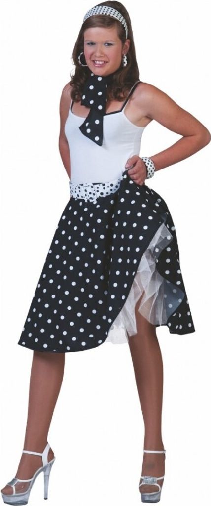 Rockabilly Rock 'n' Roll Tellerrock für Damen schwarz Produktbild 