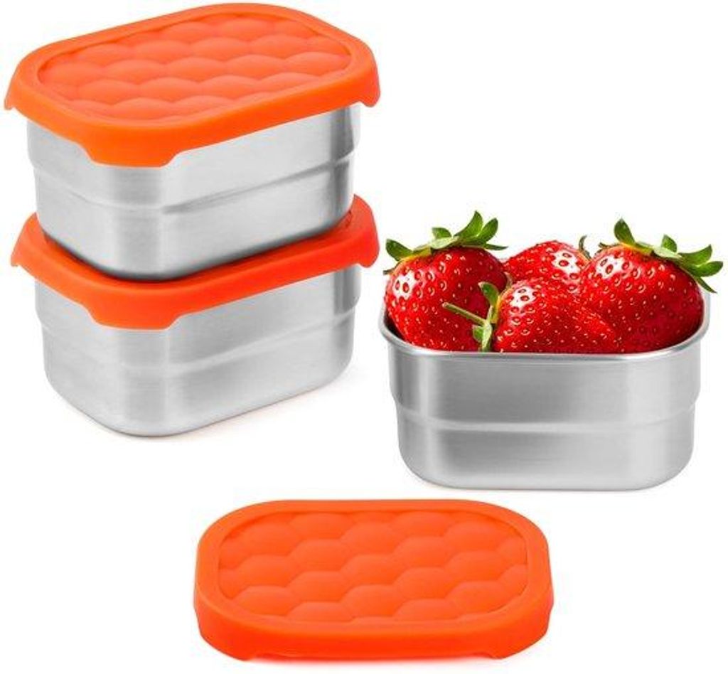 Drei-Stück-Lunchbox-Set - Rostfreie Behälter - Lebensmittel-sicher - luftdicht