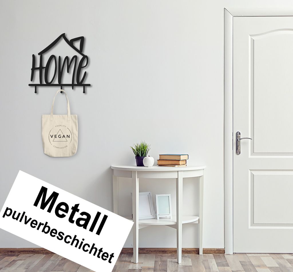 Design 3D Garderobe Kleiderhaken 45 x 45 cm Home Deko Metallbild Wanddeko Archtwain Studio Design Industrie Look MD-130