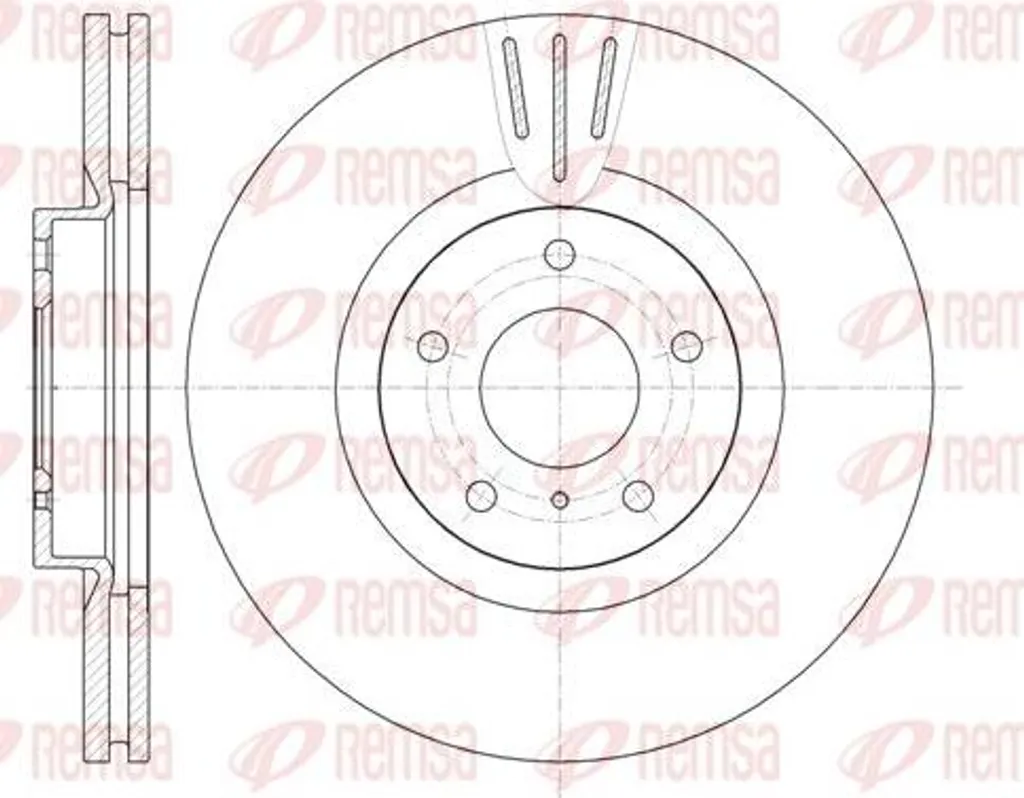 Disque de frein REMSA 61086.10 anti-vibration pour Nissan Murano Z51