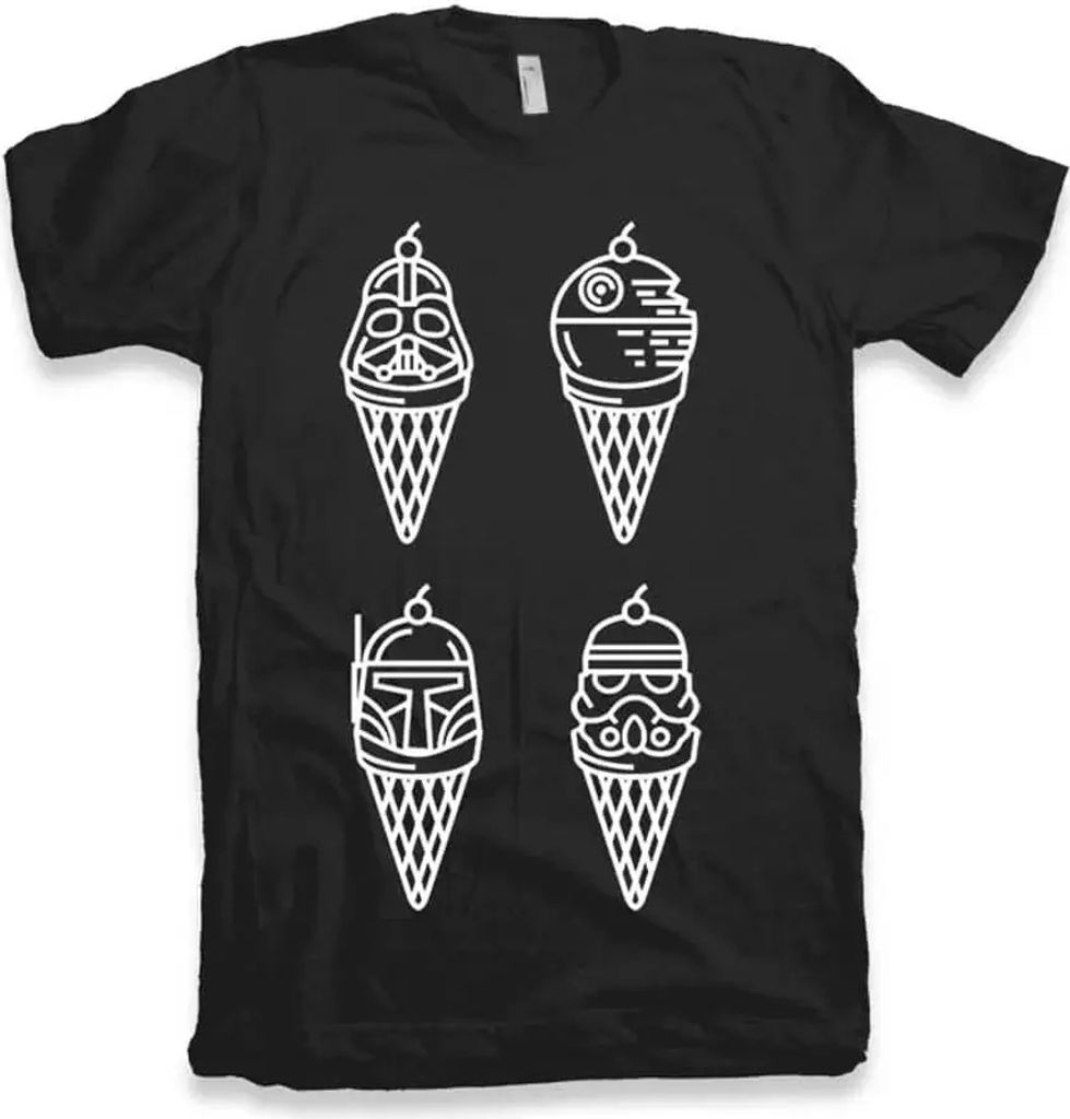 Herren Grafik T-Shirt Dunkles Eis - klassisch lustig – Dark Ice Cream - Classic Funny – Öko-Verantwortlich Vintage Jahrgang Kurzarm Lustige Druck