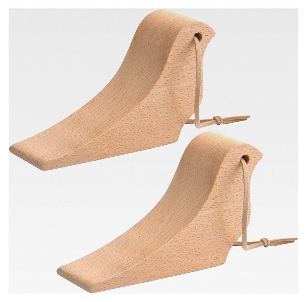 2er Set Buche Türkeil rutschfest, Vogelform Türstopper aus Holz, Türkeil mit Lanyard, Holzkeile für alle Böden und Türarten