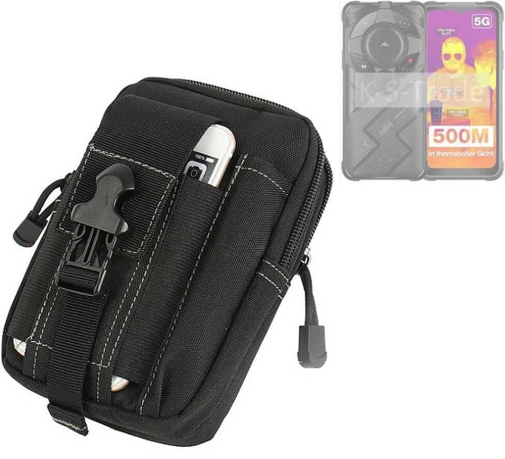 K-S-Trade Gürtel Tasche kompatibel mit AGM G2 Guardian Gürteltasche Holster Schutz Hülle Handy Hülle Smartphone outdoor Handy-Hülle schwarz