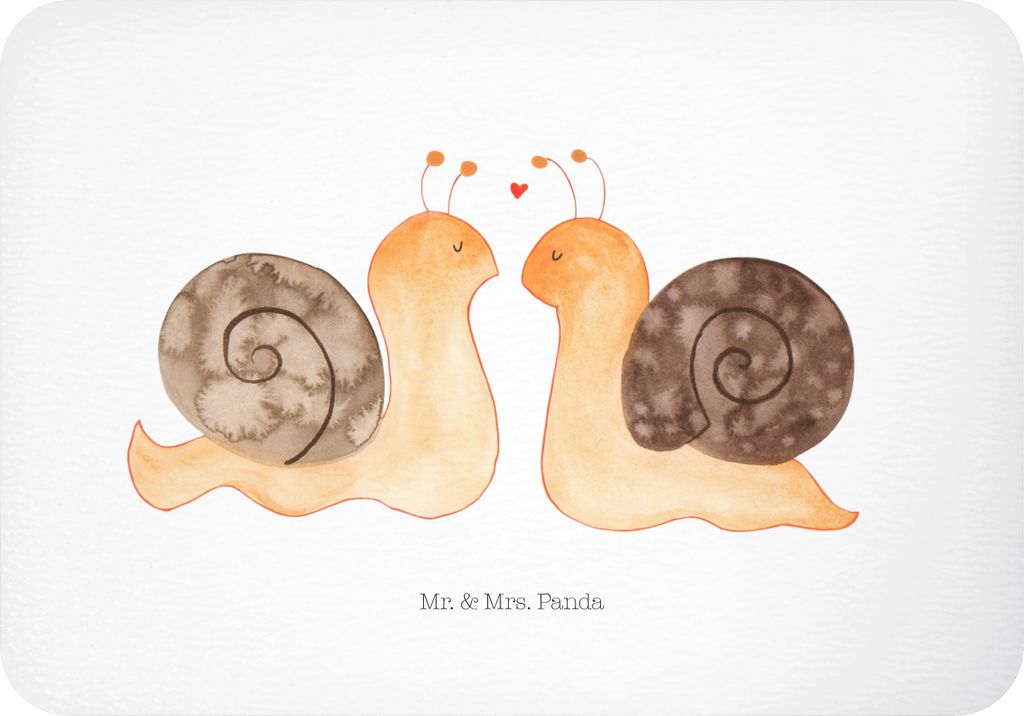 Mr. & Mrs. Panda magnet Schnecken Liebe - Weiß - Geschenk, Paar, whiteboardmagnet, zettelhalter, Freundin, Kühlschrankmagnet, Verliebt, Notizhalt...