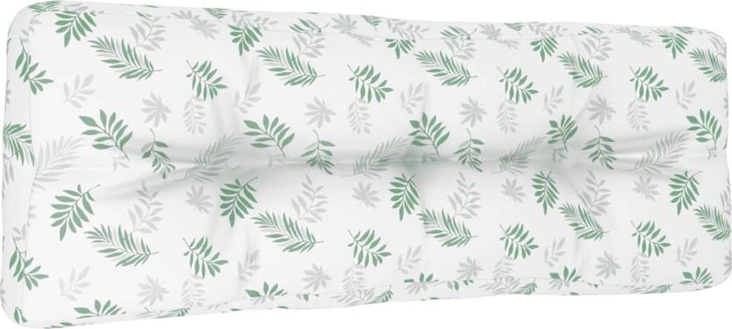 vidaXL Palettenkissen Blattmuster 120x40x12 cm Stoff