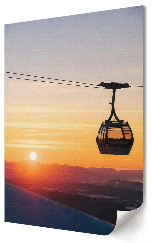 Sonnenuntergang- Kunstdruck A1 (59x84 cm) - Modern, romantisch- Wandbild für Wohnzimmer Schlafzimmer & Flur, Modernes Poster Wanddeko, Ungerahmt