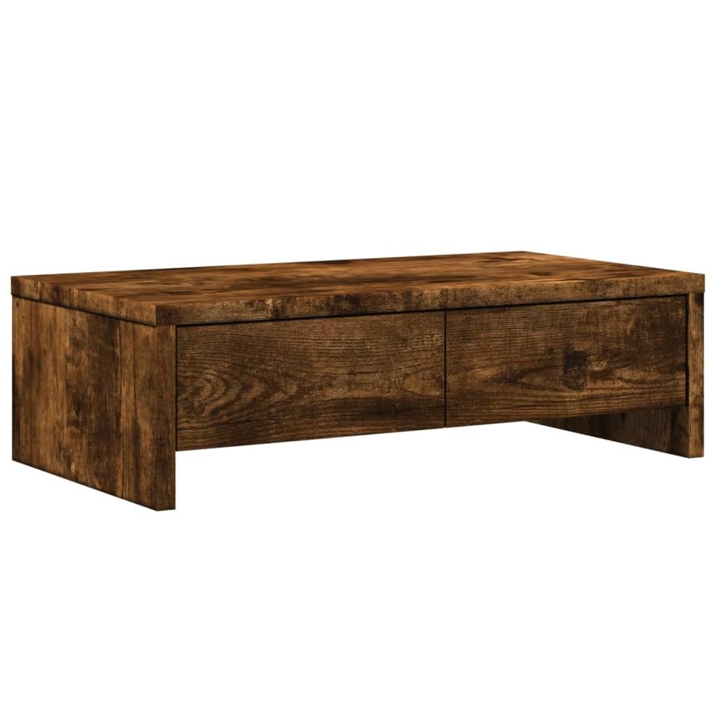 vidaXL Stojan na monitor se zásuvkami, kouřový dub 50x27x15 Obrázek produktu 