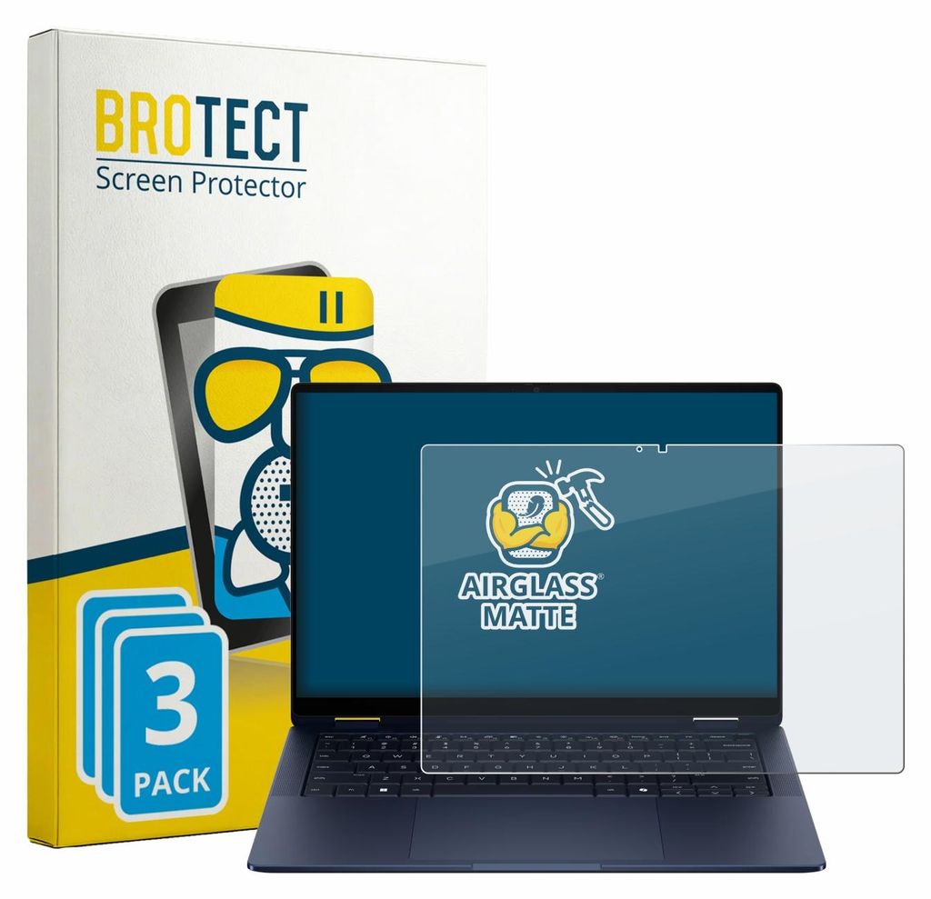 3x BROTECT Entspiegelungs Schutzglas für HP EliteBook X Flip G2i 14" Schutzfolie Panzer Folie Glas Display Schutz matt