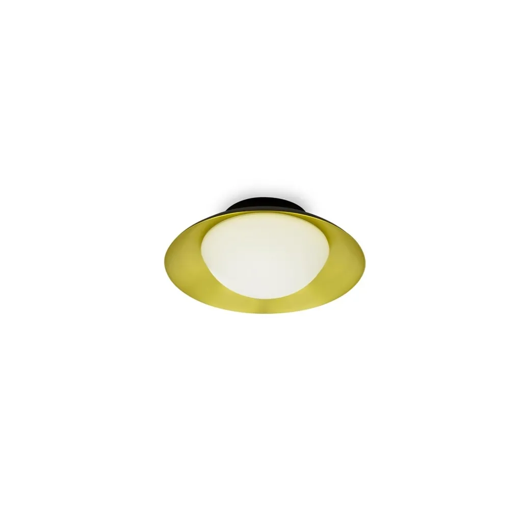 Plafoniera LED SIDE Nero, color oro
