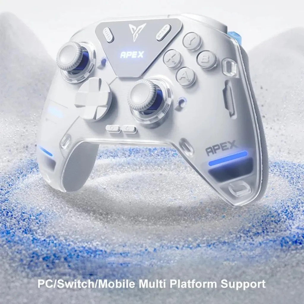 Manette de Jeu Bluetooth Blanche avec Vibrations pour Switch et Mobile