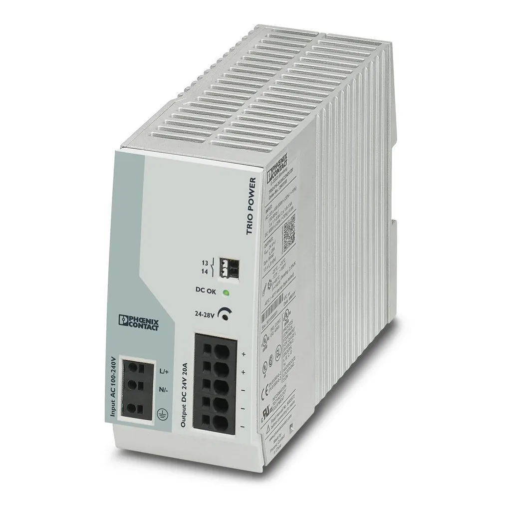 Alimentation régulée 24V 20A robuste Phoenix Contact 2903151