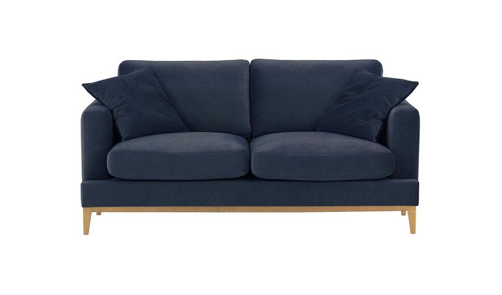 SLF24 - 2,5-Sitzer-Sofa Covex Wood - blau - Velluto 11