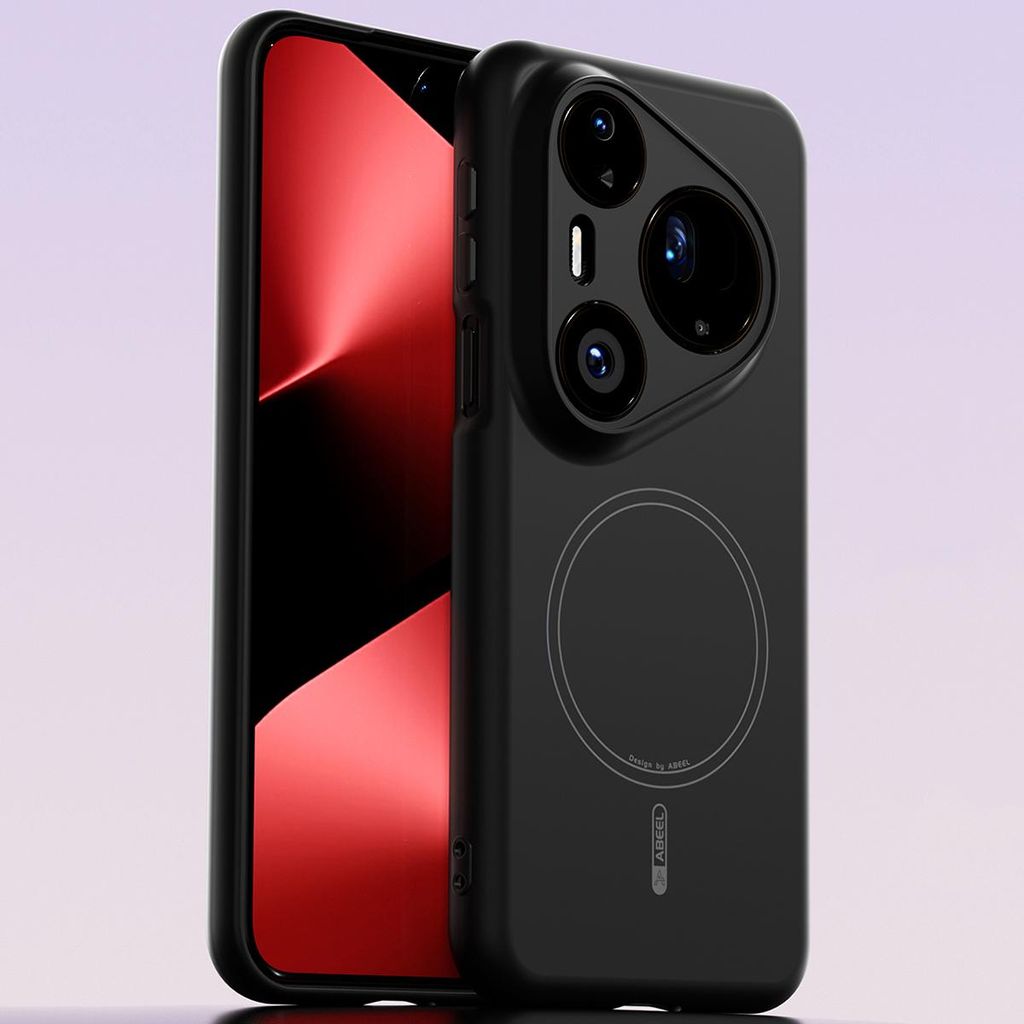 Magnetische Handyhülle für Huawei Pura 80 Ultra, MagSafe kompatible, Flüssig Silikon Stoßfest Kratzfest Hülle Schwarz
