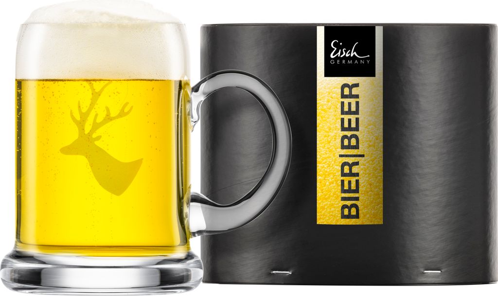Eisch Vorteilset 2 Stück Seidel 202/0.3 in Geschenkröhre CHALET 77120204 und Geschenk + Spende