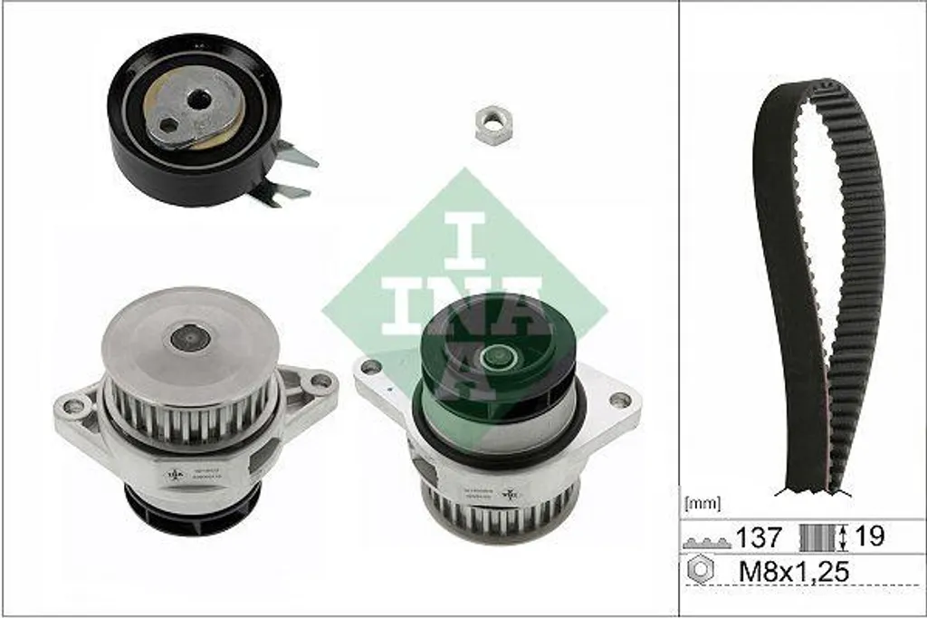 INA 530 0167 30 Kit Courroie de Distribution et Pompe à Eau OE 030109243D