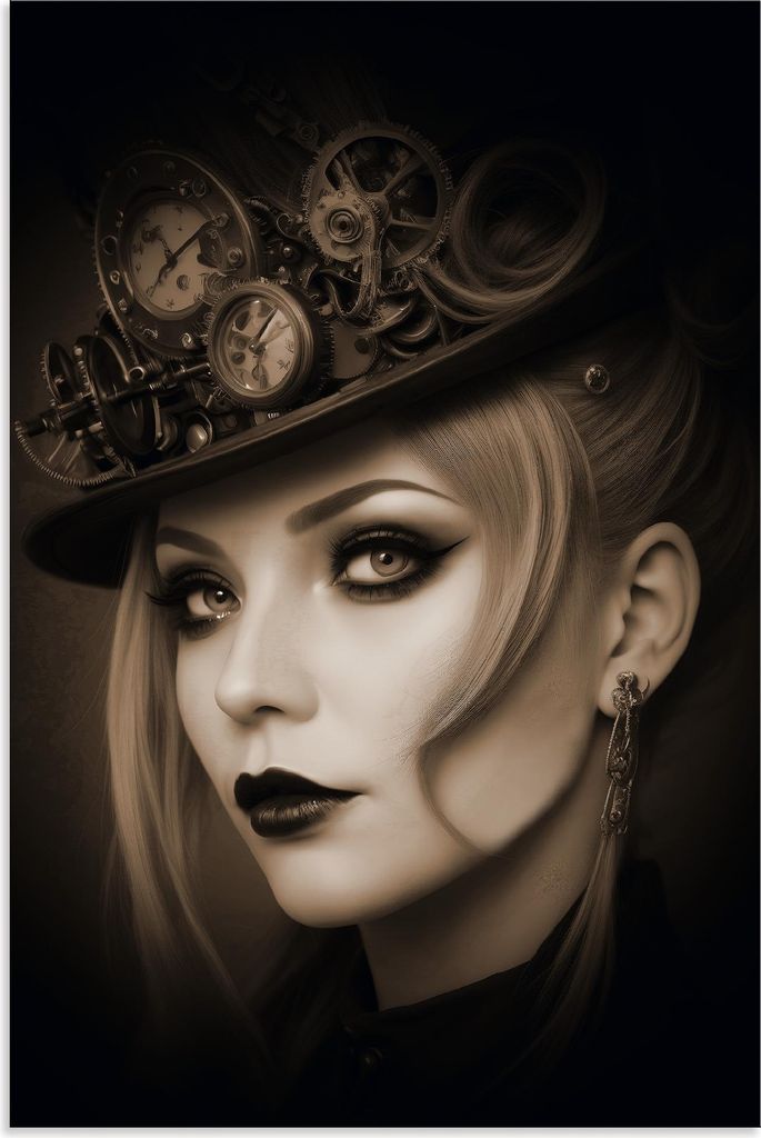 ARTland Wandbild Alu für Innen & Outdoor Simply Steampunk Größe: 60x90 cm