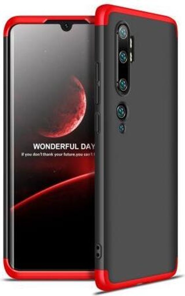 360 Grad-Case für Xiaomi - Farbe: Schwarz & Rot - Modellkompatibilität: Für Xiaomi Mi 10 Pro