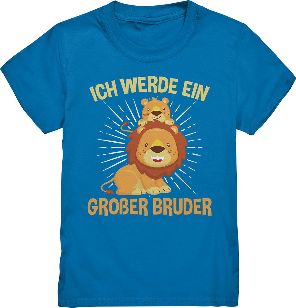 Löwe Großer Bruder Shirt – Royal Blue / 134/146 (9-11) Produktbild 