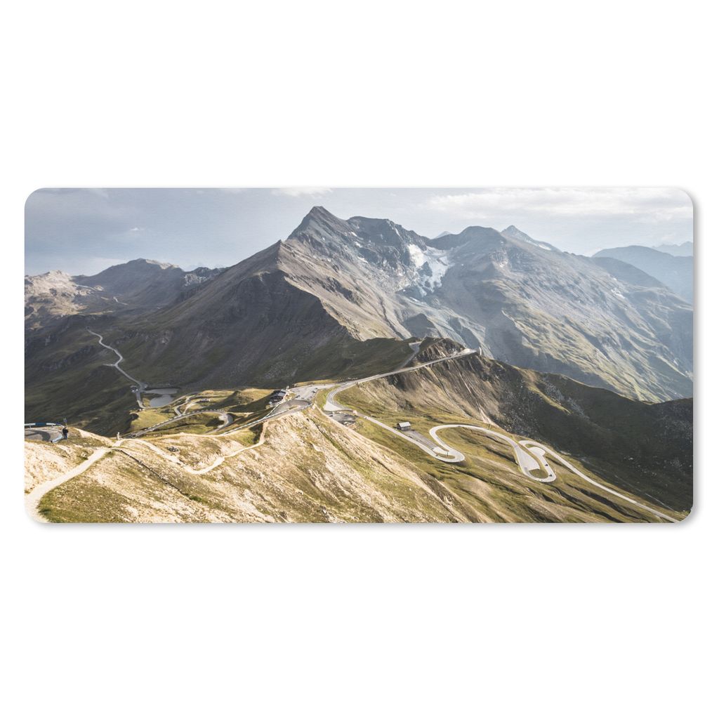 MuchoWow Schreibtischunterlage Großglockner in den Europäischen Alpen in Österreich 80x40 cm - XXL Mauspad - Gaming Mauspad