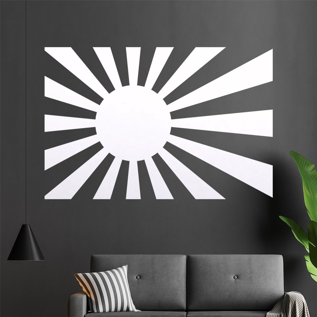 Japan Flagge Wandtattoo in 6 Größen - Wandaufkleber Wall Sticker - Dekoration, Küche, Wohnzimmer, Schlafzimmer, Badezimmer