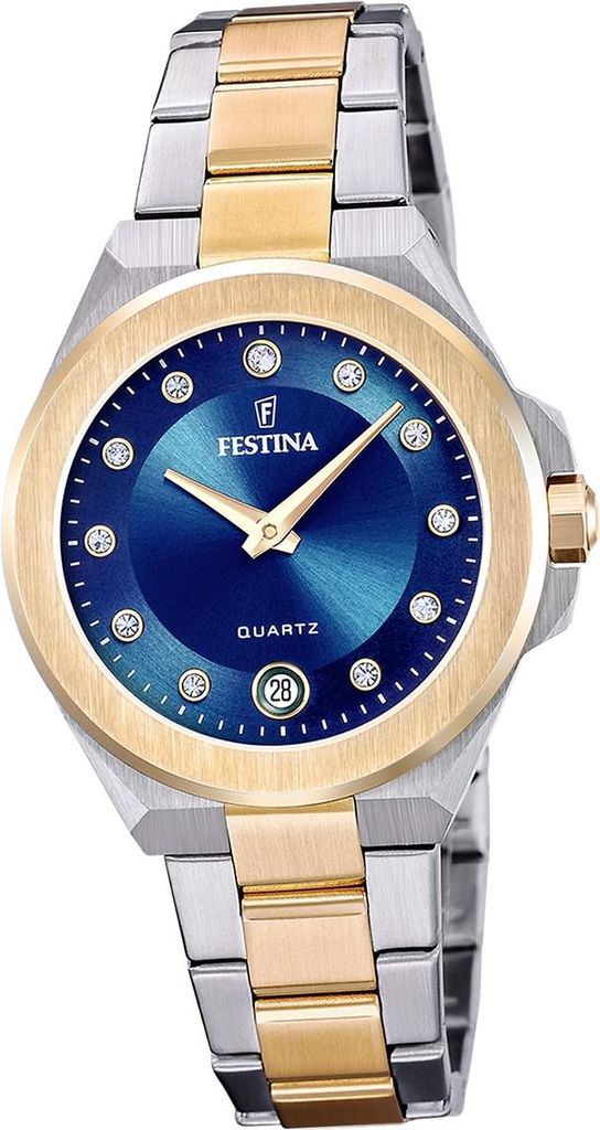 Festina Damenuhr Mademoiselle Armbanduhr Edelstahl silber gold D2UF20702/3