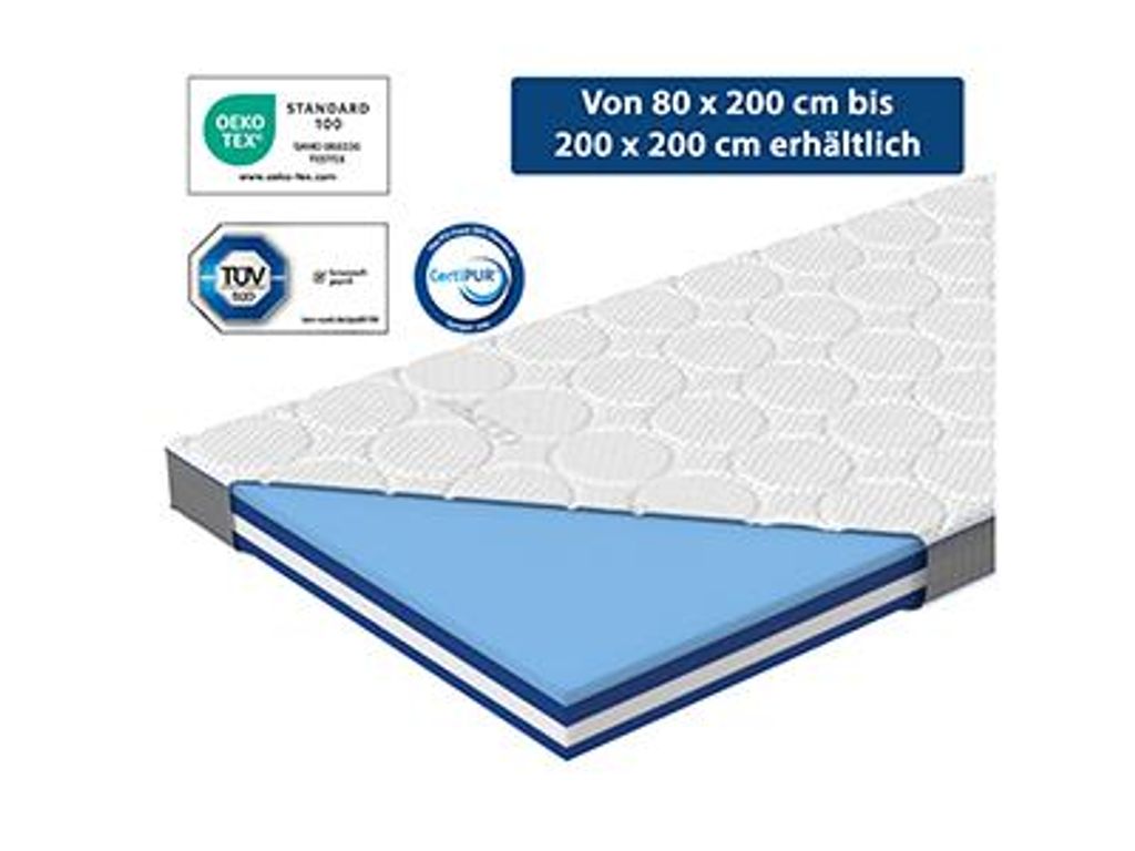 Genius eazzzy Topper Royal Hybrid Größe 100 x 200 x 11 cm Höhe 11 cm, Matratzentopper mit Gel-Memory-Schaum, Federkern-Topper Temperaturregulierend