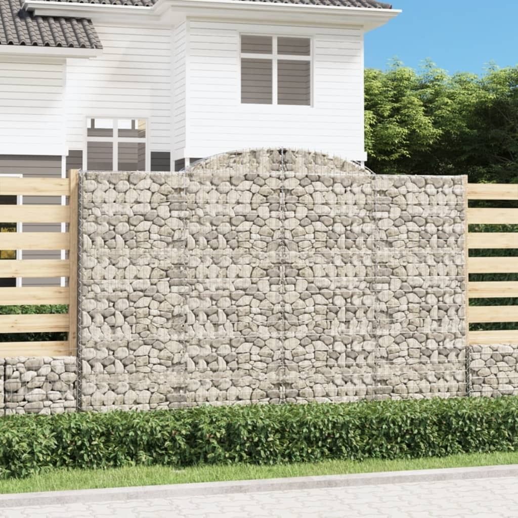 Maison Exclusive - Gabionen mit Hochbogen 12 Stk 300x50x200/220cm Verzinktes Eisen