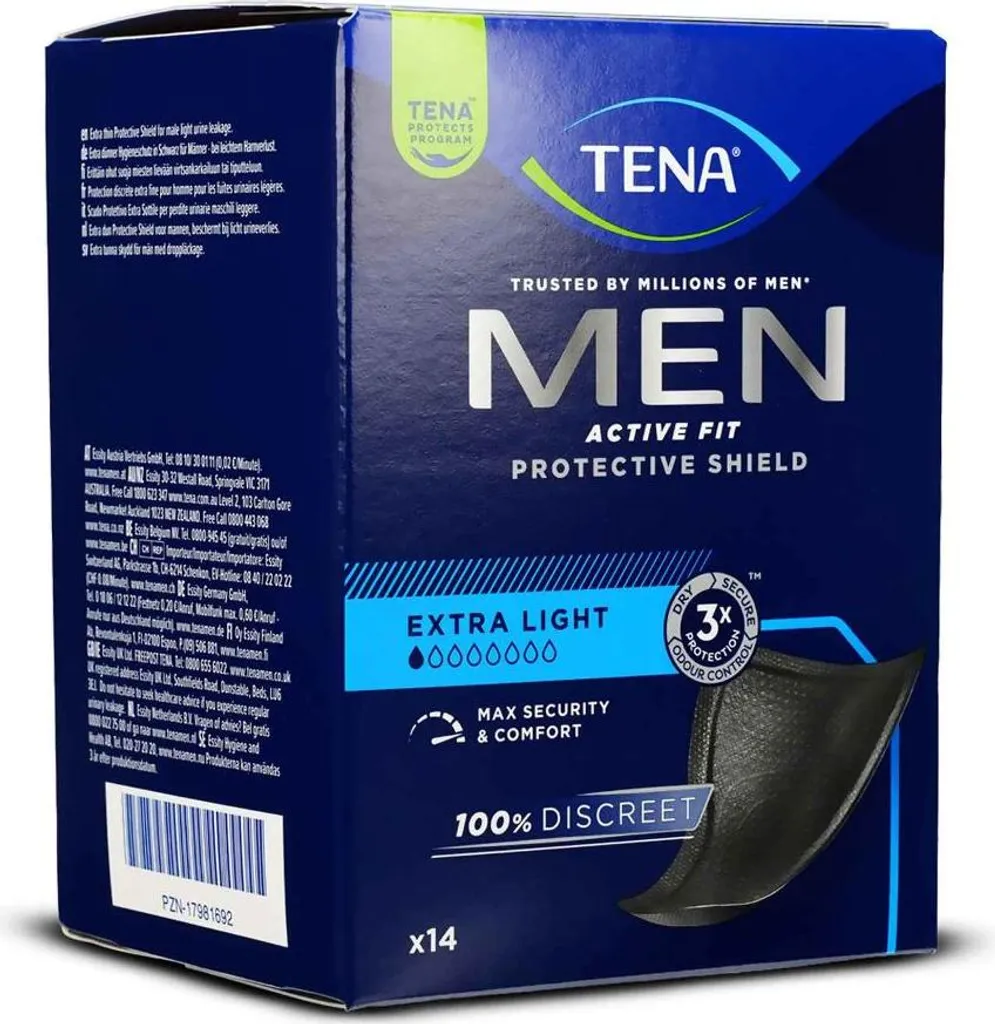 Tena Men Active Fit Level 0 Protective Shield - Pack de 112 Protections - 9