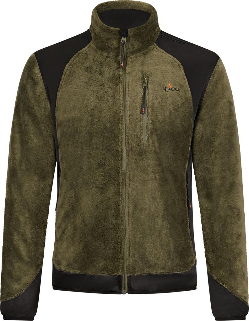 il Lago Prestige Fleecejacke Herren (Oliv/Schwarz) Größe L Produktbild 