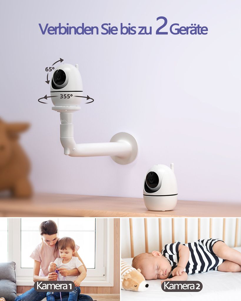 Inteligentna niania o wysokiej rozdzielczości - 5-calowy Zdjęcie produktu 6