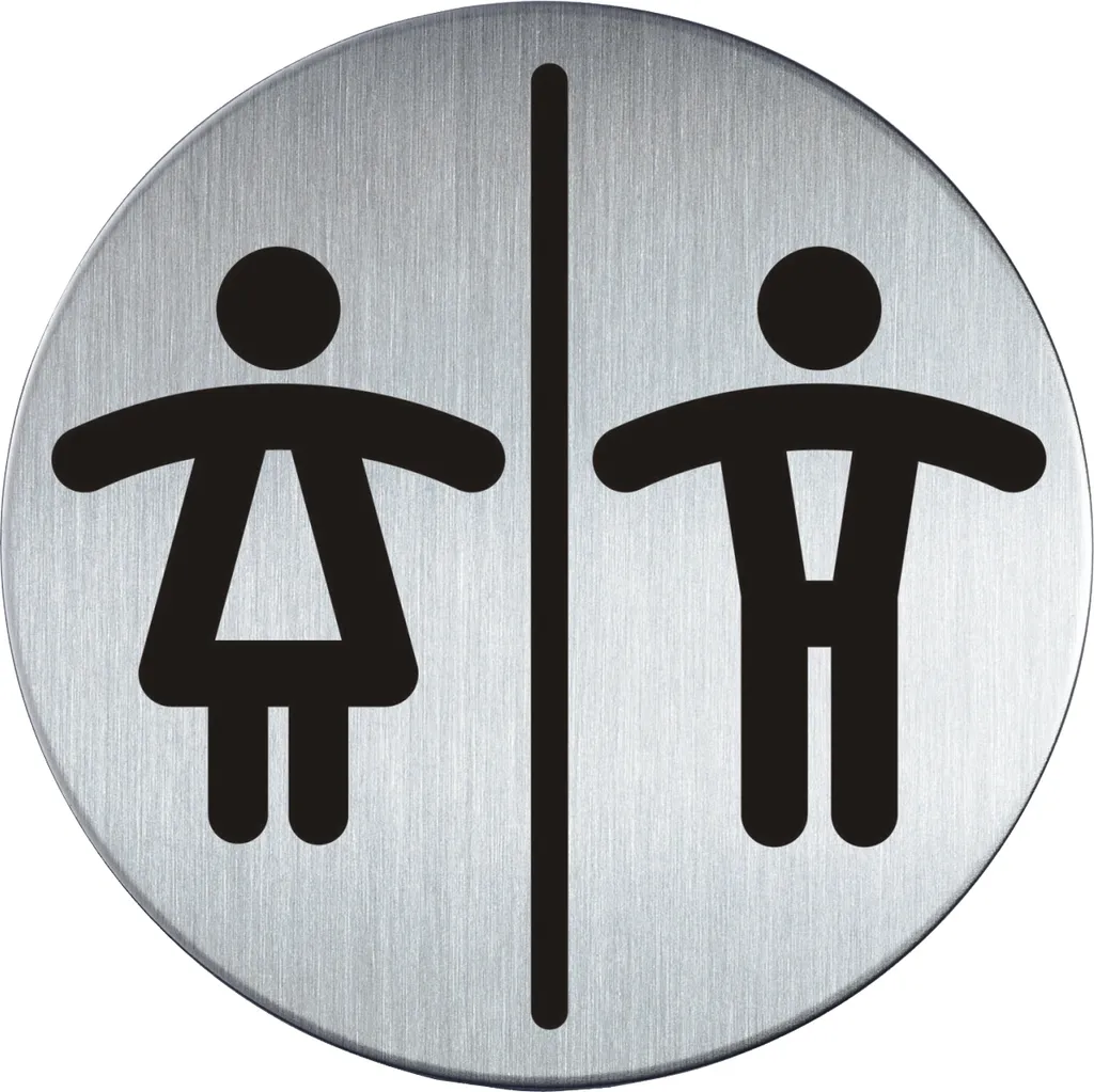 Pictogramme Toilettes Hommes Femmes en PVC Rigide - Lot de 5 Unités 15cm