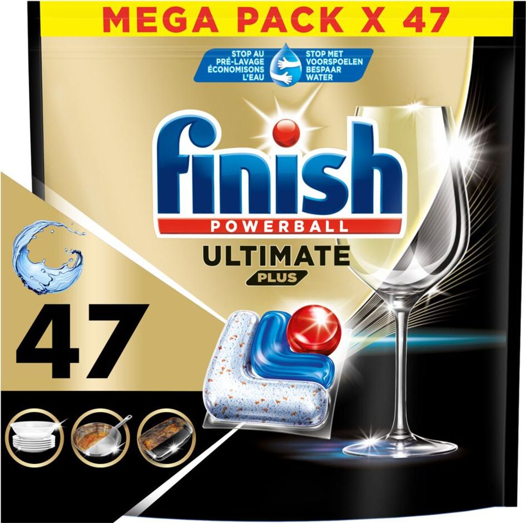 Finish - Geschirrspülmittel - Ultimate Plus All in One Regular - Kraftvolle All-in-1-Reinigung - 47 Kapseln - 1 Stück