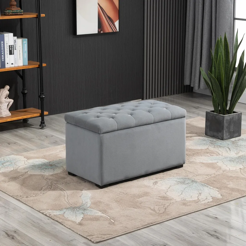 Banc d'Entrée Fortuna Lai : Coffre de Rangement avec Tabourets Intégrés - 2
