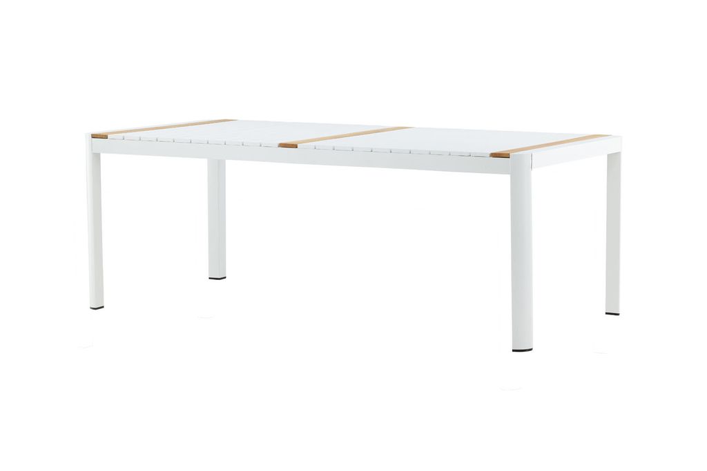 Esstisch Togo, rechteckig, weiß, B 100 x T 200 x H 75 cm, für Außenbereich