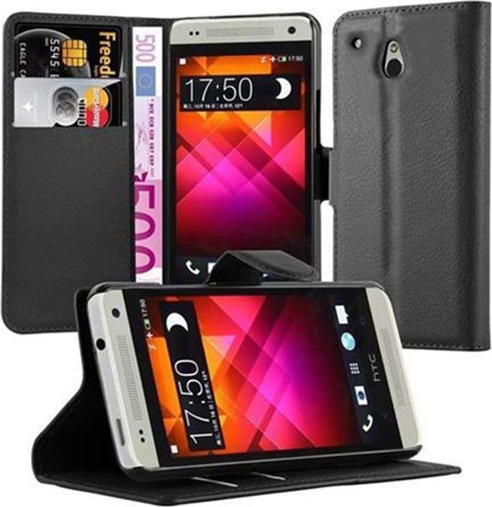 Cadorabo Hülle für HTC ONE M4 MINI Schutz Hülle in Schwarz Handyhülle Etui Case Cover Magnetverschluss