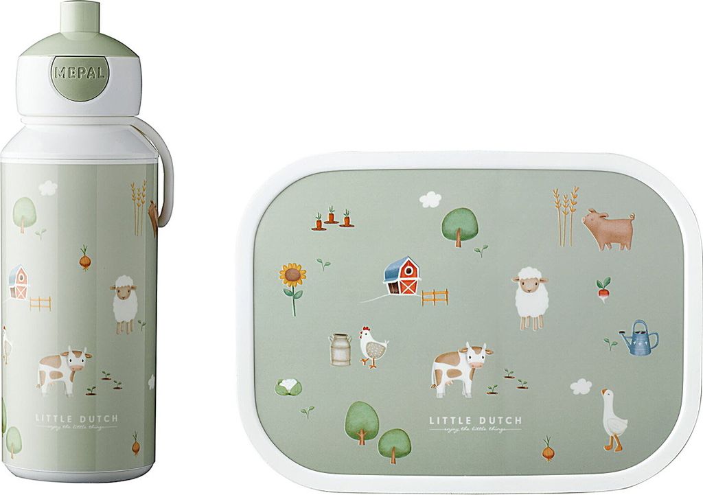 Pausenset Campus (Trinkflasche Pop-up + Brotdose) Little Produktbild 1
