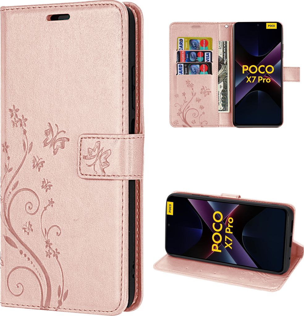 Hülle für Poco X7 Pro 5G Handy Tasche Handyhülle Wallet Produktbild 